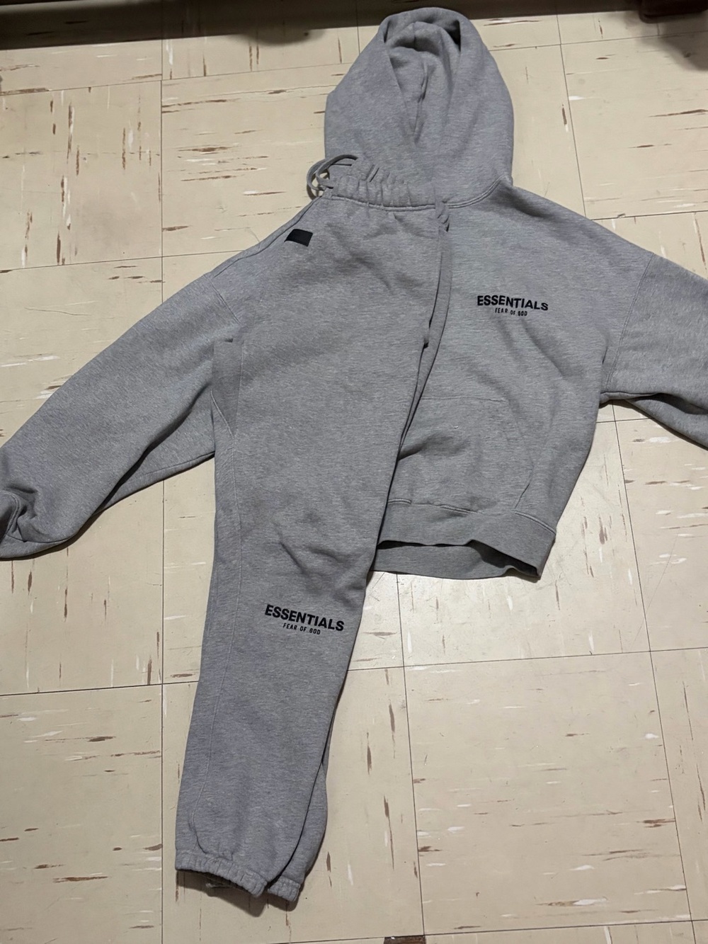 Essentials Gray Hoodie & Sweatpants Set